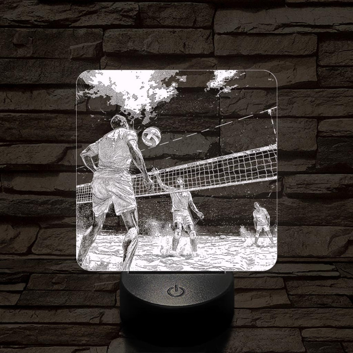 Röplabda meccs 7 színű valósághű 3D led lámpa