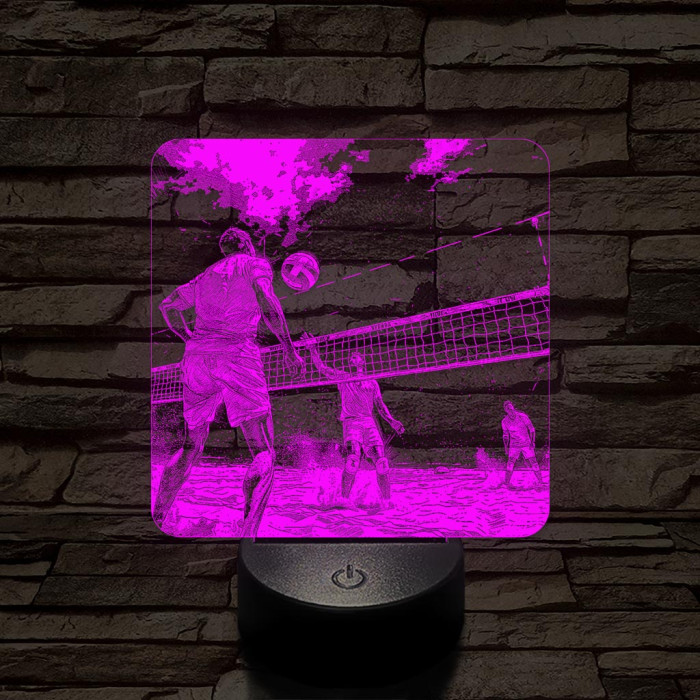 Röplabda meccs 7 színű valósághű 3D led lámpa