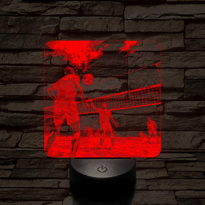 Röplabda meccs 7 színű valósághű 3D led lámpa