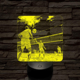 Röplabda meccs 7 színű valósághű 3D led lámpa