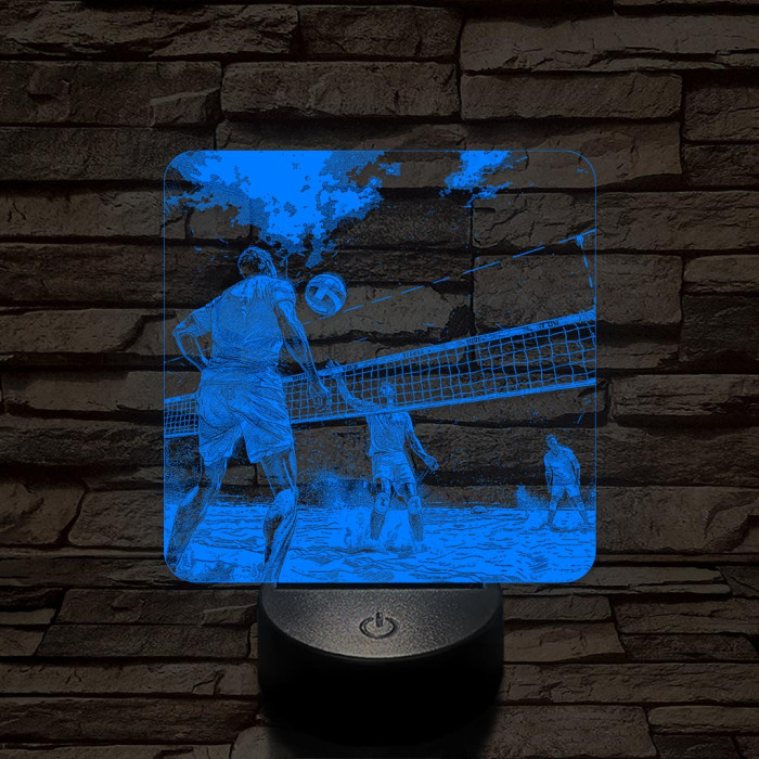 Röplabda meccs 7 színű valósághű 3D led lámpa