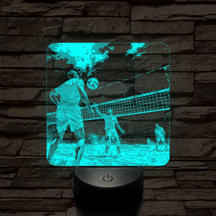 Röplabda meccs 7 színű valósághű 3D led lámpa