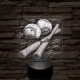 Baseball 7 színű valósághű 3D led lámpa