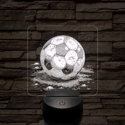 Focilabda 7 színű valósághű 3D led lámpa