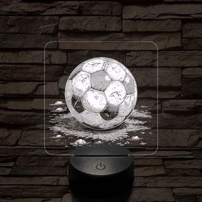 Focilabda 7 színű valósághű 3D led lámpa