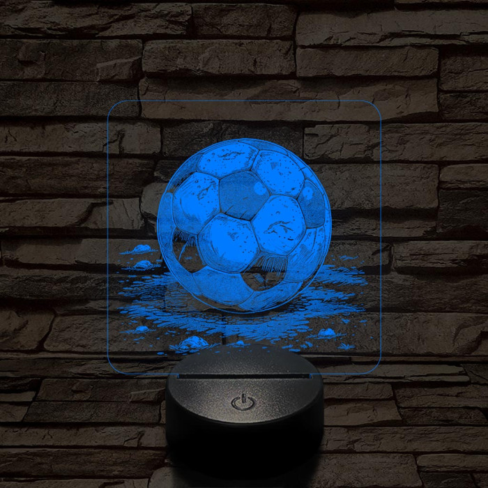 Focilabda 7 színű valósághű 3D led lámpa