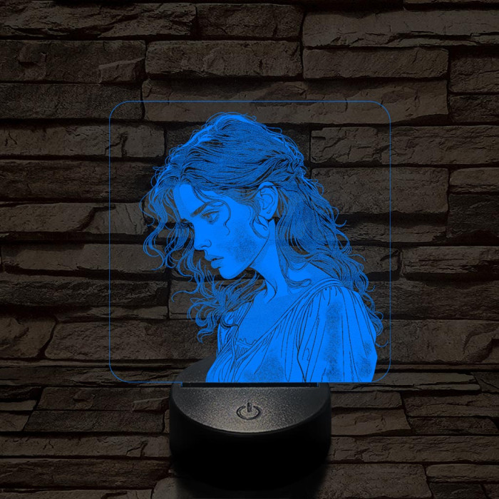 Csinos karakter 7 színű valósághű 3D led lámpa