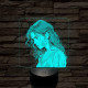 Csinos karakter 7 színű valósághű 3D led lámpa