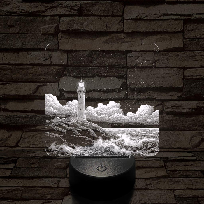 Szirti világítótorony 7 színű valósághű 3D led lámpa