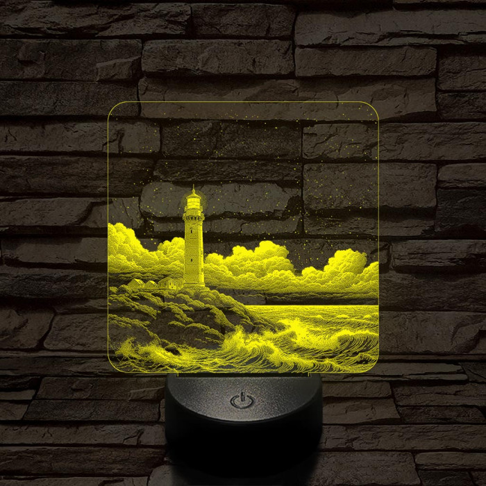 Szirti világítótorony 7 színű valósághű 3D led lámpa