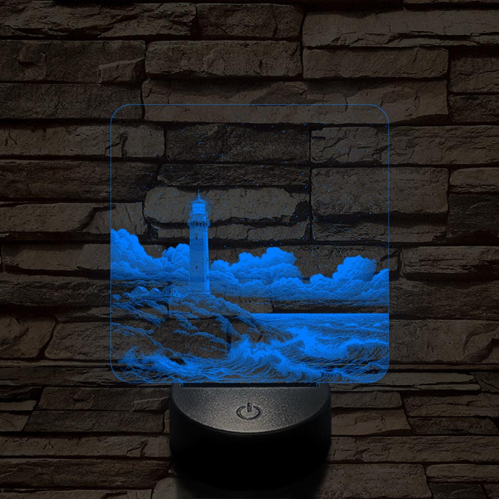 Szirti világítótorony 7 színű valósághű 3D led lámpa