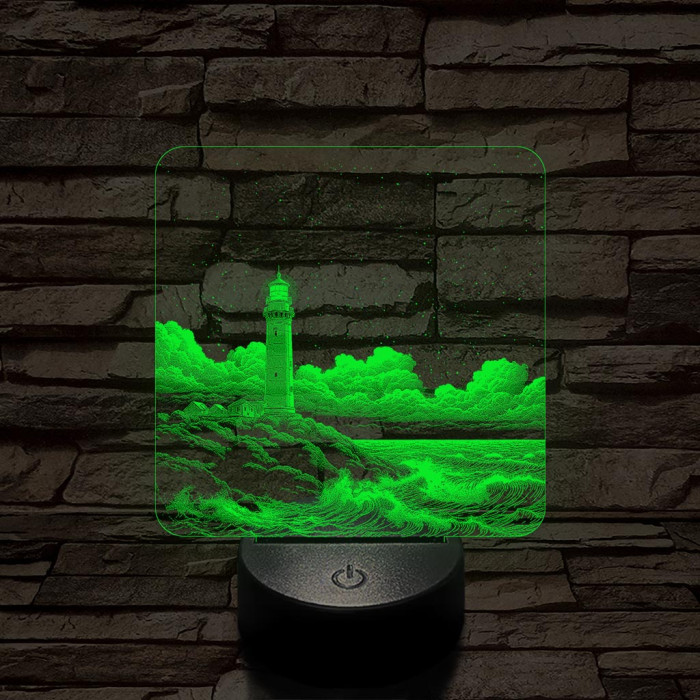 Szirti világítótorony 7 színű valósághű 3D led lámpa