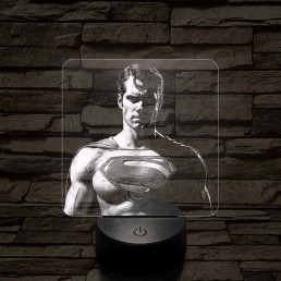 Superman 7 színű valósághű 3D led lámpa