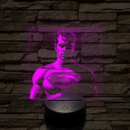Superman 7 színű valósághű 3D led lámpa