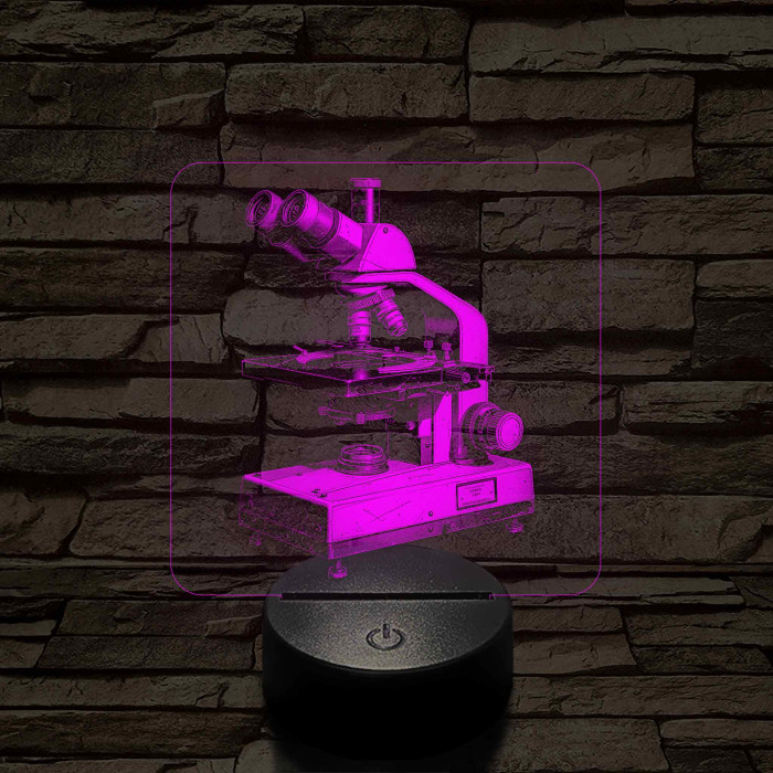 Mikroszkóp 7 színű valósághű 3D led lámpa