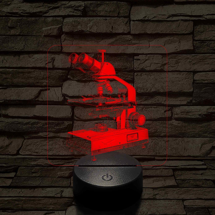 Mikroszkóp 7 színű valósághű 3D led lámpa