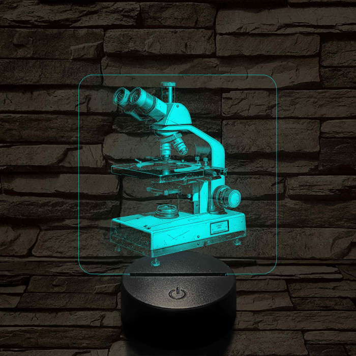 Mikroszkóp 7 színű valósághű 3D led lámpa