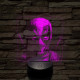 Deadpool 7 színű valósághű 3D led lámpa