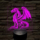 Nemes-sárkány 7 színű valósághű 3D led lámpa