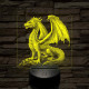 Nemes-sárkány 7 színű valósághű 3D led lámpa