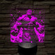 Hulk "boldog" 7 színű valósághű 3D led lámpa