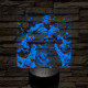 Hulk "boldog" 7 színű valósághű 3D led lámpa