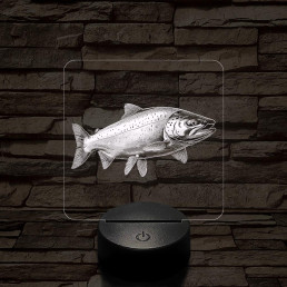 Lazac hal 7 színű valósághű 3D led lámpa