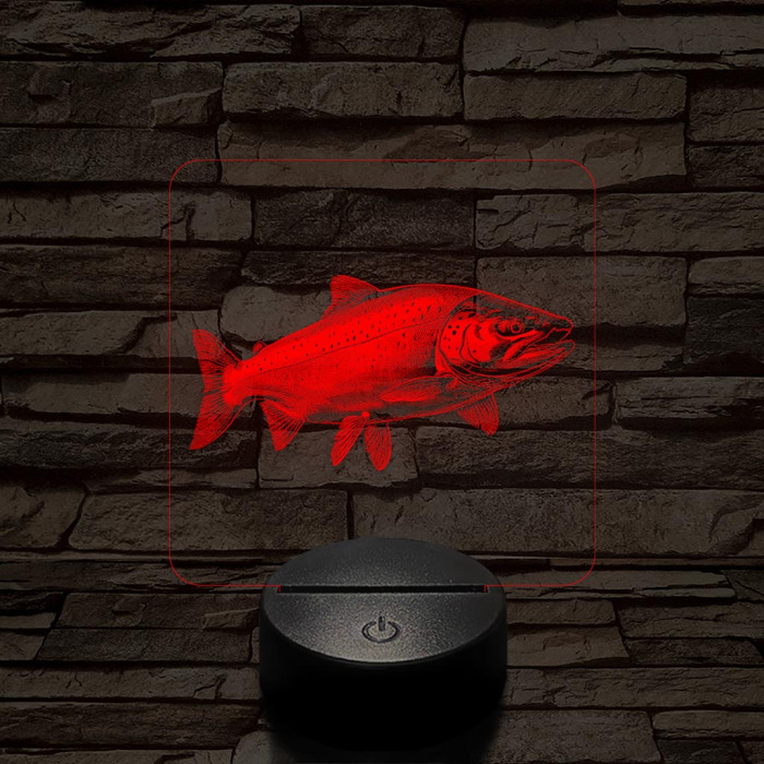 Lazac hal 7 színű valósághű 3D led lámpa