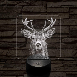 Szarvas méltóság 7 színű valósághű 3D led lámpa