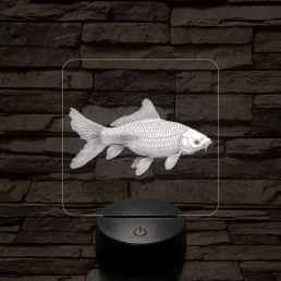 Ponty hal 7 színű valósághű 3D led lámpa