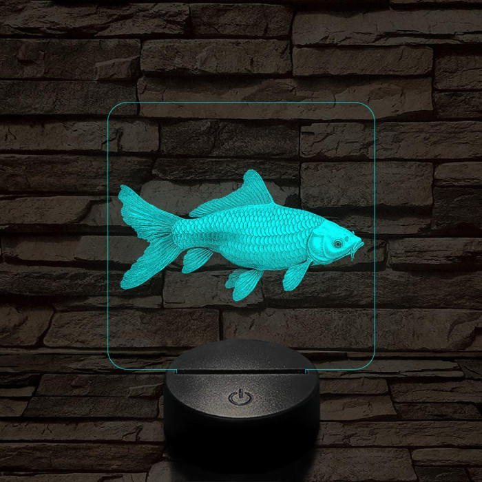 Ponty hal 7 színű valósághű 3D led lámpa