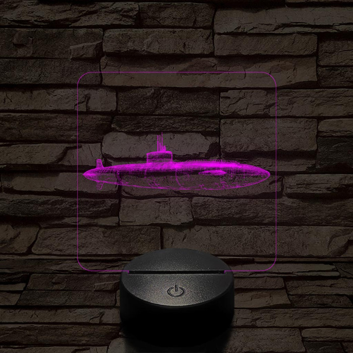 Harci tengerlatjáró 7 színű valósághű 3D led lámpa