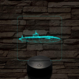 Harci tengerlatjáró 7 színű valósághű 3D led lámpa