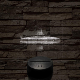 Örködő tengeralatjáró 7 színű valósághű 3D led lámpa