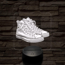 Trendi cipő fehér 7 színű valósághű 3D led lámpa