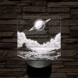 Űrbéli álom 7 színű valósághű 3D led lámpa