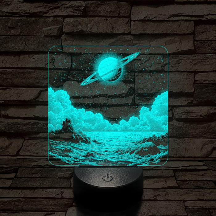 Űrbéli álom 7 színű valósághű 3D led lámpa