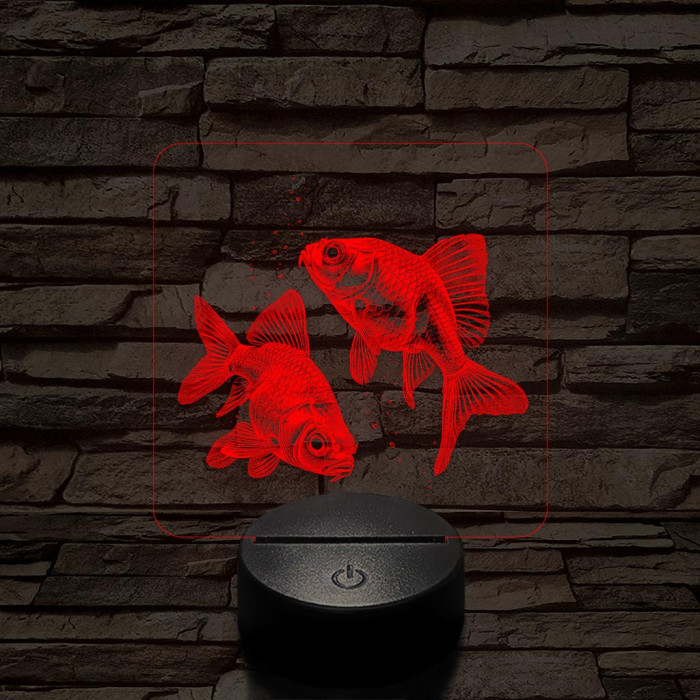 Aranyhalak 7 színű valósághű 3D led lámpa