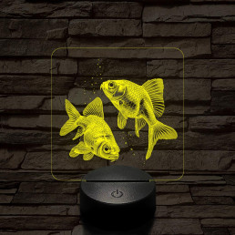 Aranyhalak 7 színű valósághű 3D led lámpa