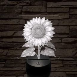 Napraforgó virág 7 színű valósághű 3D led lámpa