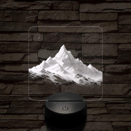 Csillagfényes jéghegyek 7 színű valósághű 3D led lámpa