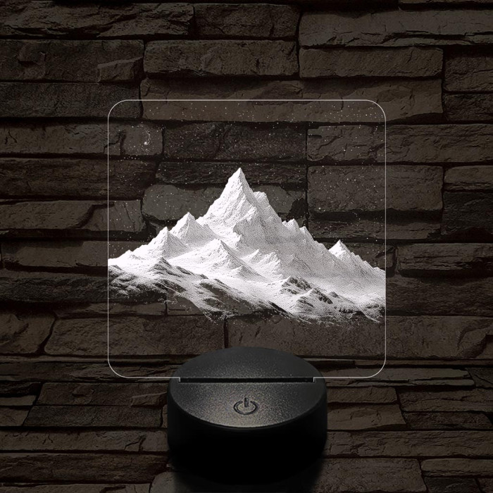 Csillagfényes jéghegyek 7 színű valósághű 3D led lámpa