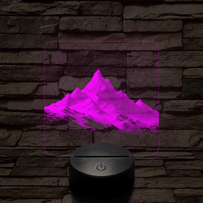 Csillagfényes jéghegyek 7 színű valósághű 3D led lámpa