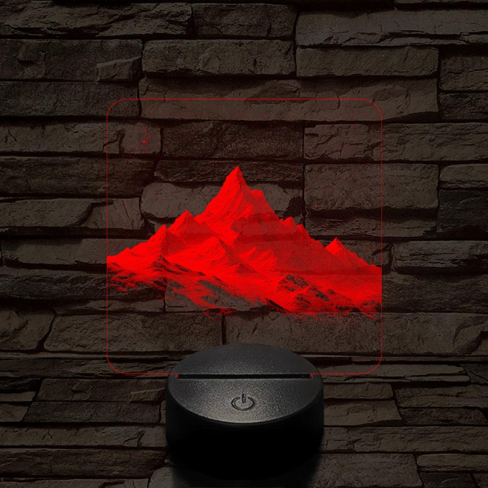 Csillagfényes jéghegyek 7 színű valósághű 3D led lámpa