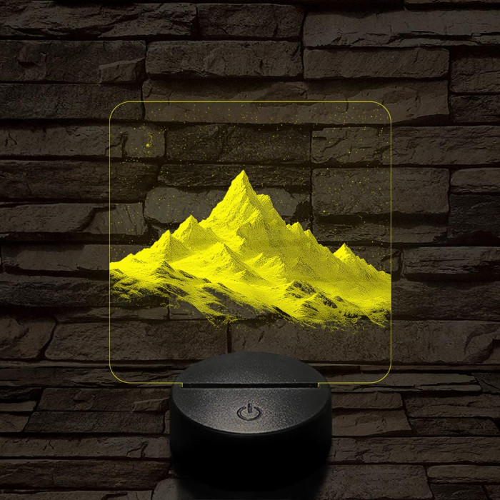 Csillagfényes jéghegyek 7 színű valósághű 3D led lámpa