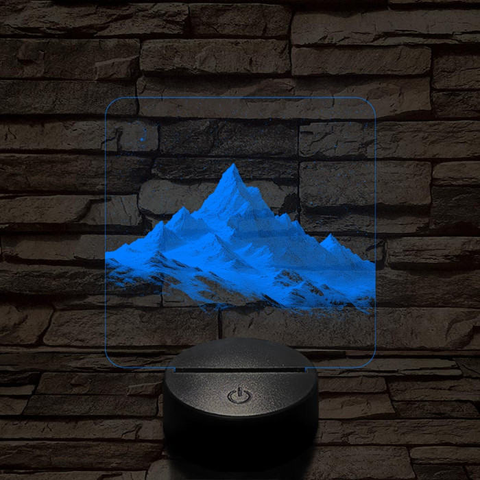 Csillagfényes jéghegyek 7 színű valósághű 3D led lámpa