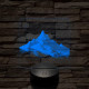 Csillagfényes jéghegyek 7 színű valósághű 3D led lámpa
