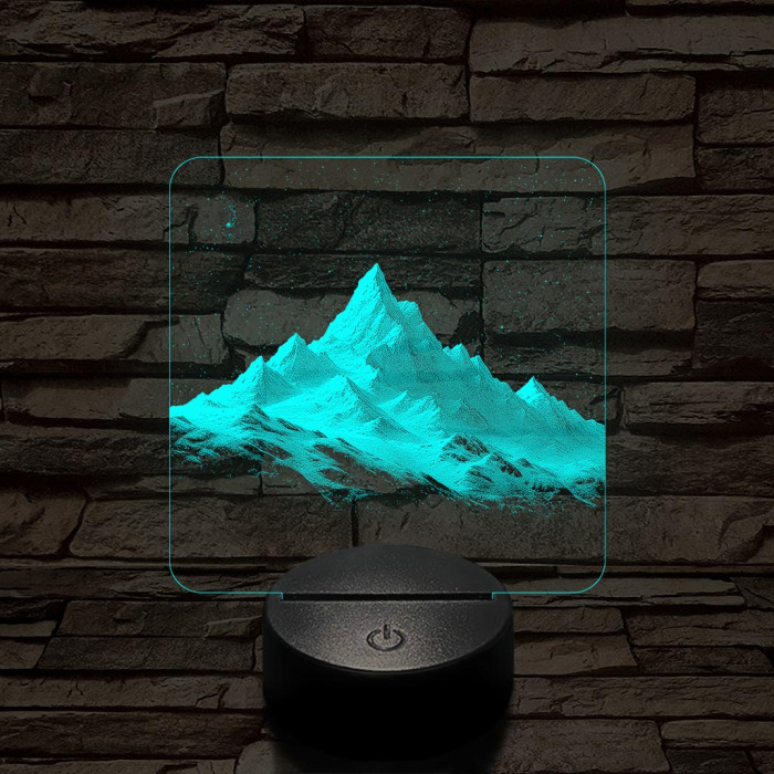 Csillagfényes jéghegyek 7 színű valósághű 3D led lámpa