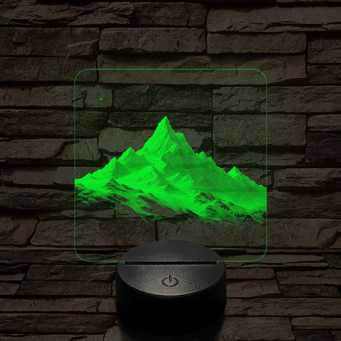 Csillagfényes jéghegyek 7 színű valósághű 3D led lámpa