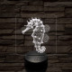 Csikóhal 7 színű valósághű 3D led lámpa